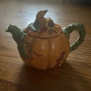 VINTAGE Ceramic Harvest Pumpkin Tea Pot